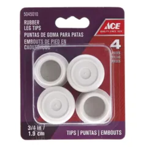 Non-Slip Rubber Leg Tip (Off White, 1.9 cm)