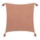 Atmosphera Cotton &amp; Polyester Tassel Cushion (40 x 10 x 40 cm, Antique Pink)