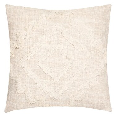 Atmosphera Inca Tufted Cushion (40 x 16 x 40 cm, Ivory)