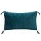 Atmosphera Velvet Teal Leaf Cushion (Blue, 30 x 50 cm)