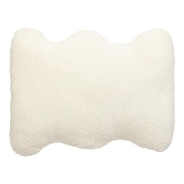 Atmosphera Wavy Bliss Cushion (White, 48 x 13 x 35 cm)