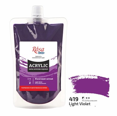 ROSA Studio Acrylic Paint in Soft-Pack Light Violet 200ML