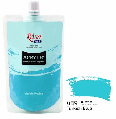 ROSA Studio Acrylic Paint in Soft-Pack Turkish Blue 200ML