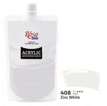 ROSA Studio Acrylic Paint in Soft-Pack Zinc White 200ML