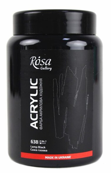 ROSA Gallery Acrylic Paints Lamp Black (638) 400ml