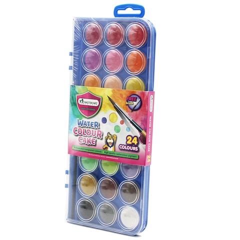 Master Art Watercolor Cake , 24Colors (Plastic Box)