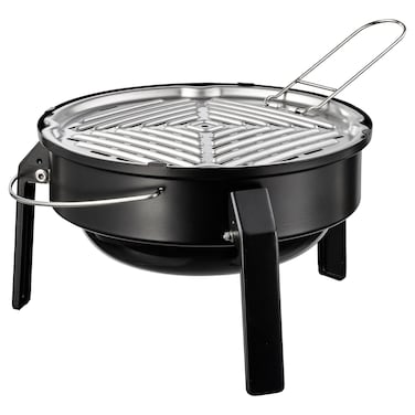 Portable Charcoal Barbecue Grill Black