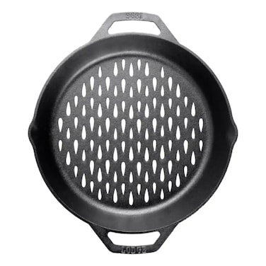 Lodge Grill basket Cast Iron Dual Handle