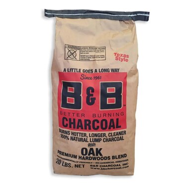 B&amp;B Charcoal 100% Natural Oak Lump Charcoal (9.09 kg)