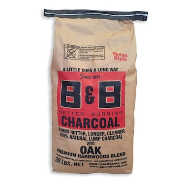 B&amp;B Charcoal 100% Natural Oak Lump Charcoal (9.09 kg)