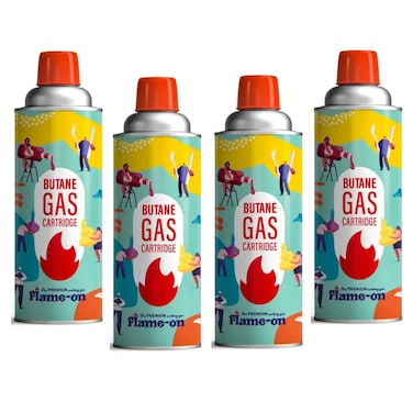 Flame-on Butane Cooking Gas Pack (4 Pc.)