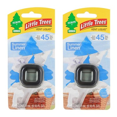 Little Trees Vent Liquid Car Air Freshener Pack Of 2 (3 ml, Summer Linen)