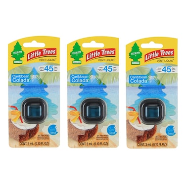 Little Trees Vent Liquid Car Air Freshener Pack Of 3 (3 ml, Caribbean Coloda)
