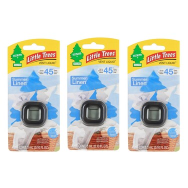 Little Trees Vent Liquid Car Air Freshener Pack Of 3 (3 ml, Summer Linen)
