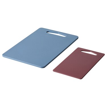 Chopping Board Set Of 2 Dark Blue/Red