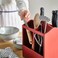 Knife Block Brown-Red