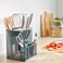 Knife Block Bamboo/Grey-Turquoise