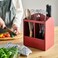 Knife Block Brown-Red