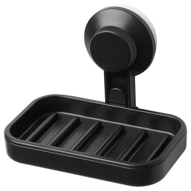 Soap Dish With Suction Cup Black