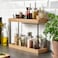 Kitchen Countertop Organiser Metal/Bamboo 38X13X28 Cm