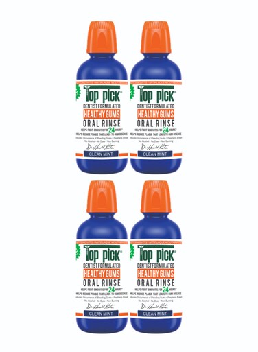 Oral Rinse Invigorating Clean Mint &ndash; Dentist Formulated for Fresh Breath Pack Of 4