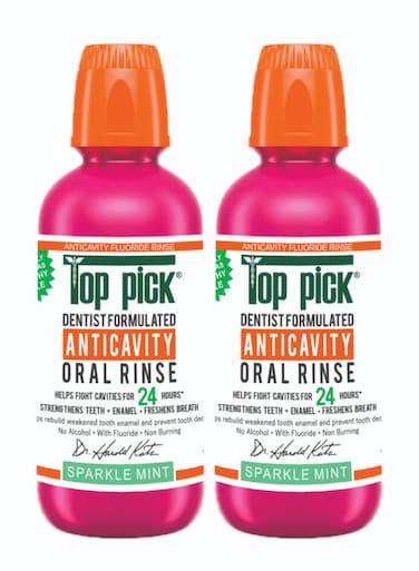 Sparkle Mint Anticavity Oral Rinse &ndash; Dentist Formulated for a Healthy, Confident Smile Pack Of 2