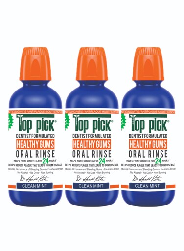 Fresh Breath Dentist Formulated Oral Rinse Invigorating Clean Mint Combo Pack of 3 for Ultimate Fresh Breath