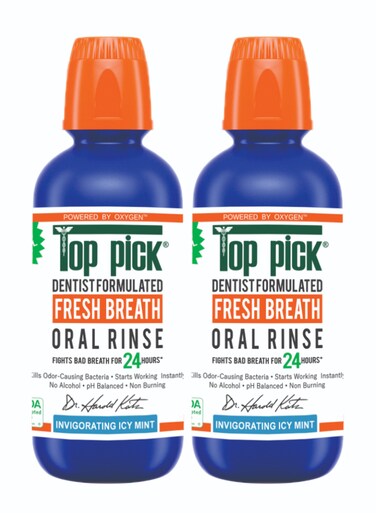 Icy Mint Mouthwash for Fresh Breath &ndash; Dentist Recommended Formula Pack Of 2