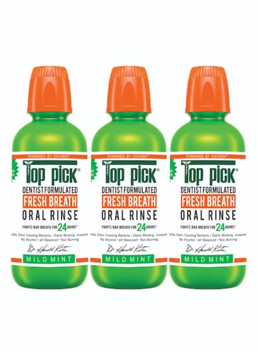 Fresh Breath Oral Rinse with Mild Mint &ndash; Designed by Dentists for Daily Use Pack Of 3