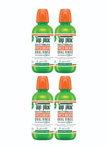 Rainforest Mint Breath Rinse &ndash; Refreshing Use for Instant Clean Feeling Pack Of 4