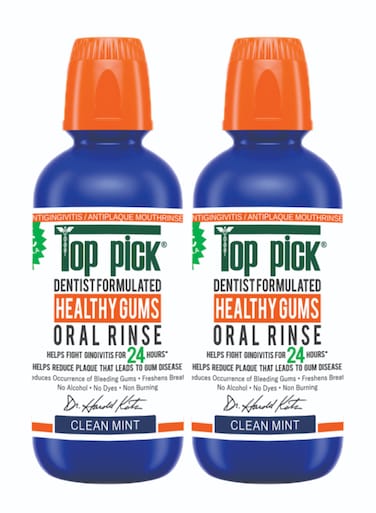 LongLasting Gum Health Healthy Gums Oral Rinse Invigorating Clean Mint Pack of 2