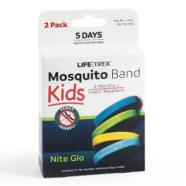 Lifetrek Silicone Kids Mosquito Band Nite Glo (Pack of 2)