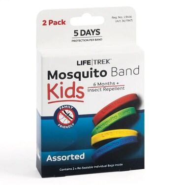 Lifetrek Silicone Kids Mosquito Band Plain (Pack of 2)