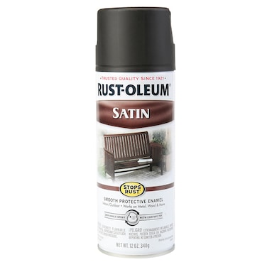 Rustoleum Stops Rust&reg; Protective Enamel Spray (354.9 ml, Satin Black)