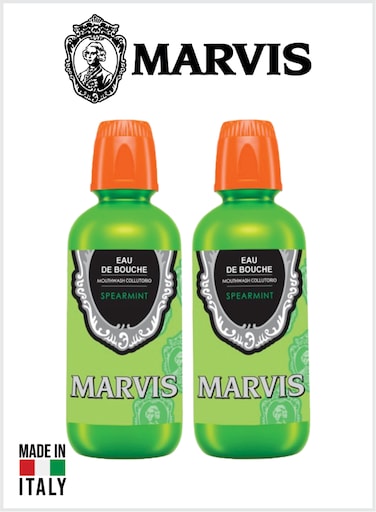 Spearmint Mouthwash &ndash; Soothing Spearmint Mouth Rinse, Daily Freshness Formula 400ML Pack Of 2