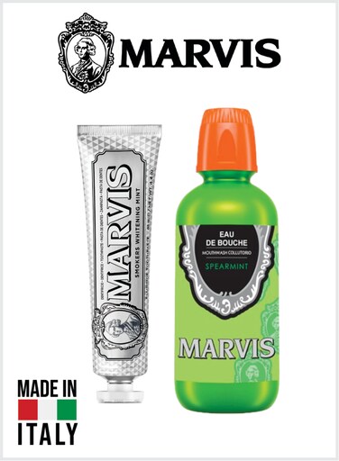 Oral Care Set &ndash; Smokers Whitening Mint Toothpaste 85ml + Spearmint Mouthwash 400ml, Fresh Breath &amp; Daily Hygiene