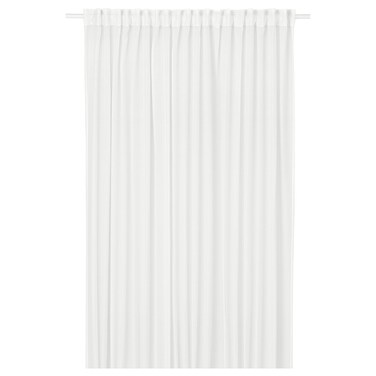 Sheer Curtain 1 Piece White/With Heading Tape 300X300 Cm