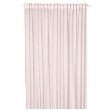 Sheer Curtain 1 Piece Pink/With Heading Tape 300X300 Cm