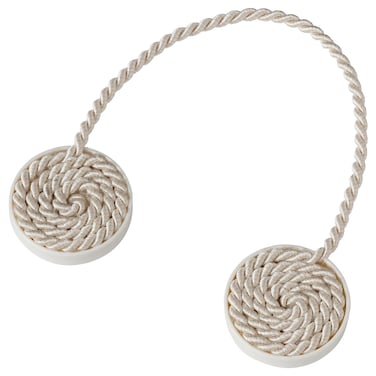 Magnetic Curtain Tie-Back Beige