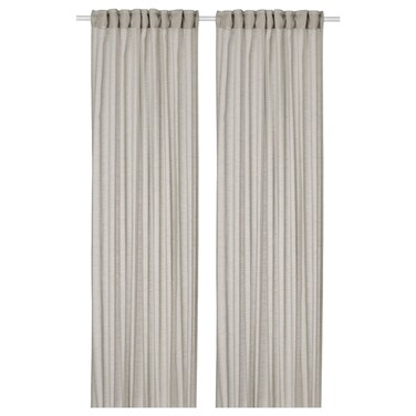Sheer Curtains 1 Pair Light Grey/With Heading Tape 145X300 Cm