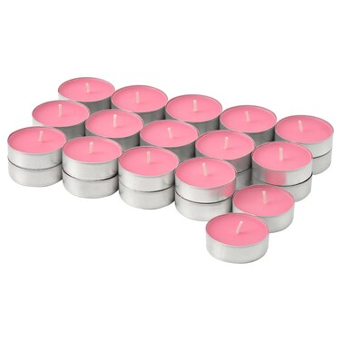 30-Pack Scented Tealight Strawberry/Bright Pink 3.5 Hr