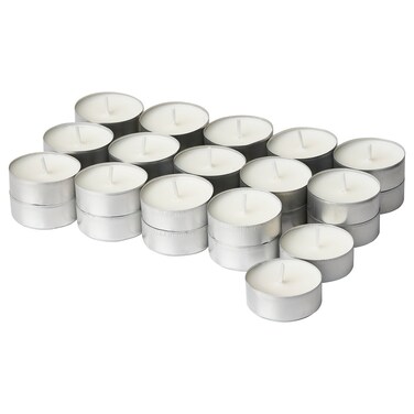 30-Pack Scented Tealight Vanilla/Light Beige 3.5 Hr