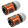 Gardena System Hose Connector Set (Set of 2, Orange, Gray &amp; Black)