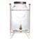 Homekraft Glass Dispenser W/ Rose Gold Stand (21 x 19.5 x 37 cm, 6 L)