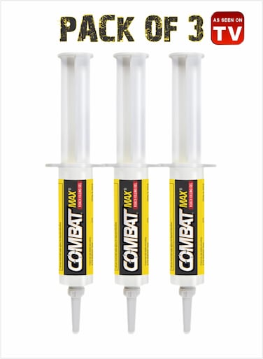 Combat Max Roach Gel - Powerful Cockroach Control 10g Pack Of 3