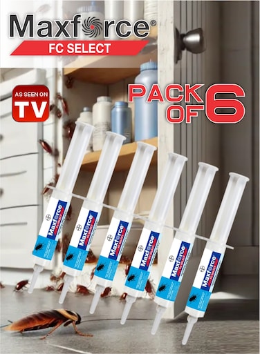 FC Select Roach Killer Injection - Effective Bait Solution for Control 10g Pack Of 6