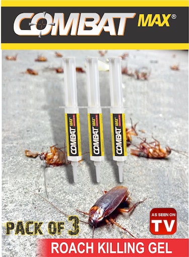 Combat Max 10g Roach Control Gel - Easy and Effective Use Pack Of 3