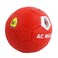Machine Stitched Football Soccer Ball With AC Milan Football Club Logo Printed- Red