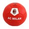 Machine Stitched Football Soccer Ball With AC Milan Football Club Logo Printed- Red