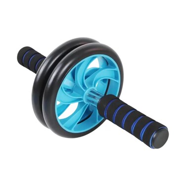 Pro Action AB Wheel Roller with Knee Mat- Blue